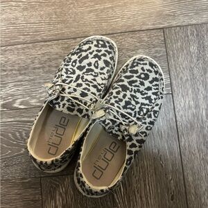 Hey Dude Black and White Moccasins Slip-On Shoes